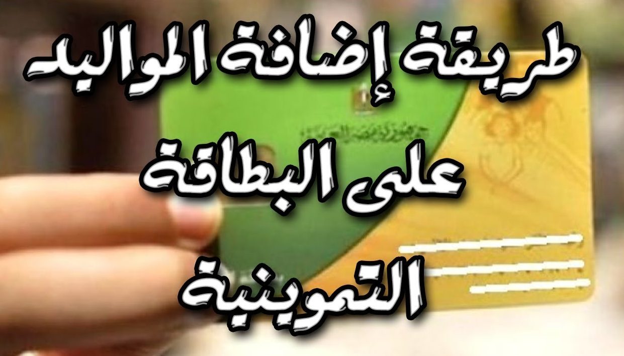 اضافة المواليد لبطاقة التموين